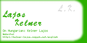 lajos kelner business card